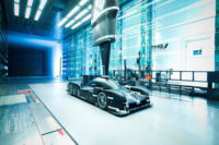 Sports car in a Toyota Motorsport wind tunnel