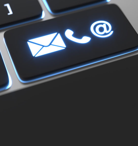 Bild einer Tastaturtaste mit Kontaktsymbolen