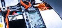 Close-up von einem Batteriemanagementsystem