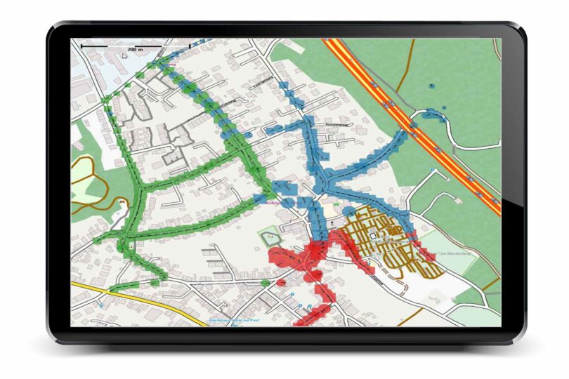 Beispielansicht der Mobilfunkzellen