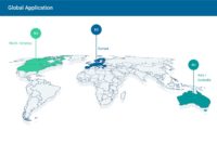World map with application areas
