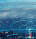 Funkturm mit konzentrischen Funkwellen -IIOT
