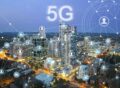 Artistic illustration on the subject of 5G communication in smart city