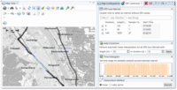 Software-Interface zur Kartendarstellung und GPS-Korrektur mit automatischer Interpolation bei GPS-Verlust – inklusive Zeitintervallanalyse, Streckenvorschau und Verlaufskorrektur auf einer Stadtkarte.